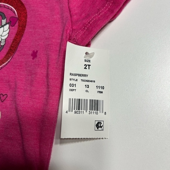 NWT Disney Valentine’s Day Mickey mouse and Minnie Mouse toddler shirt - Picture 2 of 3